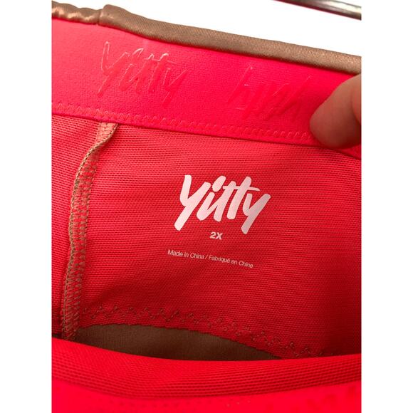 Yitty 2 Pc Set Womens 2X Headliner Shaping High Waist Legging +Bra Brown Sugar - Picture 4 of 10